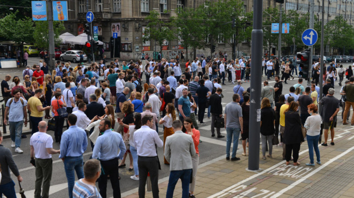 Protest advokata - krenuli u šetnju centrom Beograda