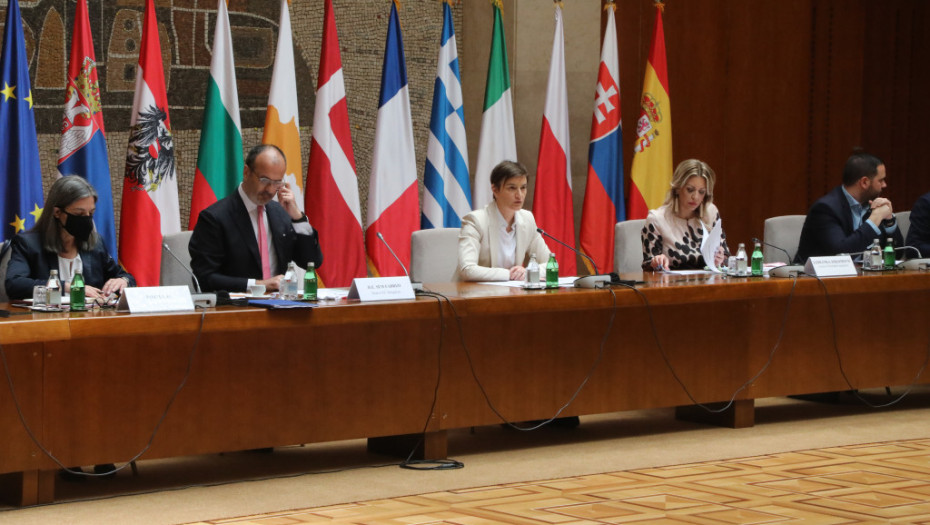 Brnabić sa Fabricijem i ambasadorima zemalja EU: Srbija radi na regionalnoj saradnji