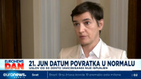 Brnabić za Euronews Srbija: Nije pređen prag od 50 odsto vakcinisanih