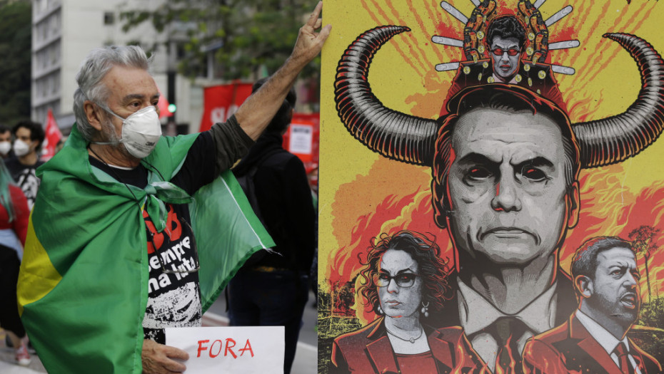 Bunt Brazilaca u 10 fotografija: Bukte protesti protiv Bolsonara, hiljade ljudi na ulicama traži odlazak predsednika