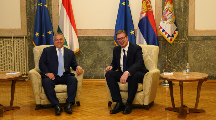 Orban sa predsednikom Vučićem, Sijartu Orden srpske zastave prvog stepena
