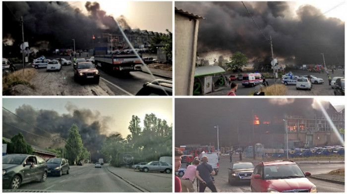 Lokalizovan požar u Luci Beograd, u gašenju vatrene stihije učestvovalo 46 vatrogasaca i brod