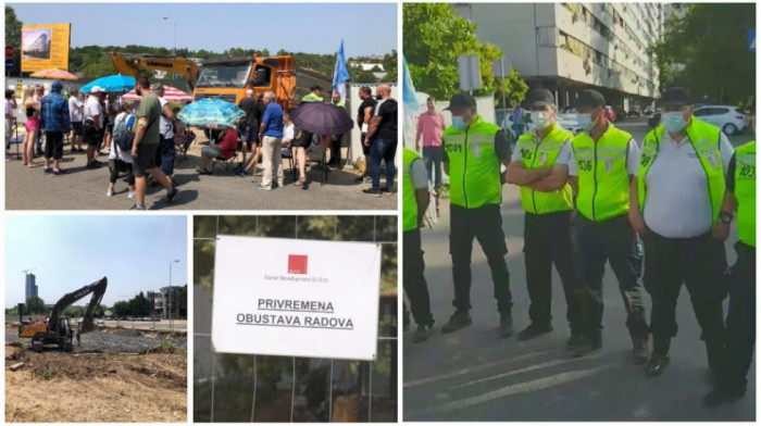 Tenzije u Bloku 37: Kompanija "Durst" angažovala privatno obezbeđenje, stanari blokiraju gradilište