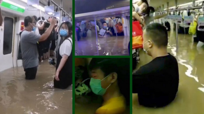 Dramatične scene poplava u Kini: Potopljena podzemna železnica, ljudi zarobljeni u vozovima, automobili plutaju ulicama