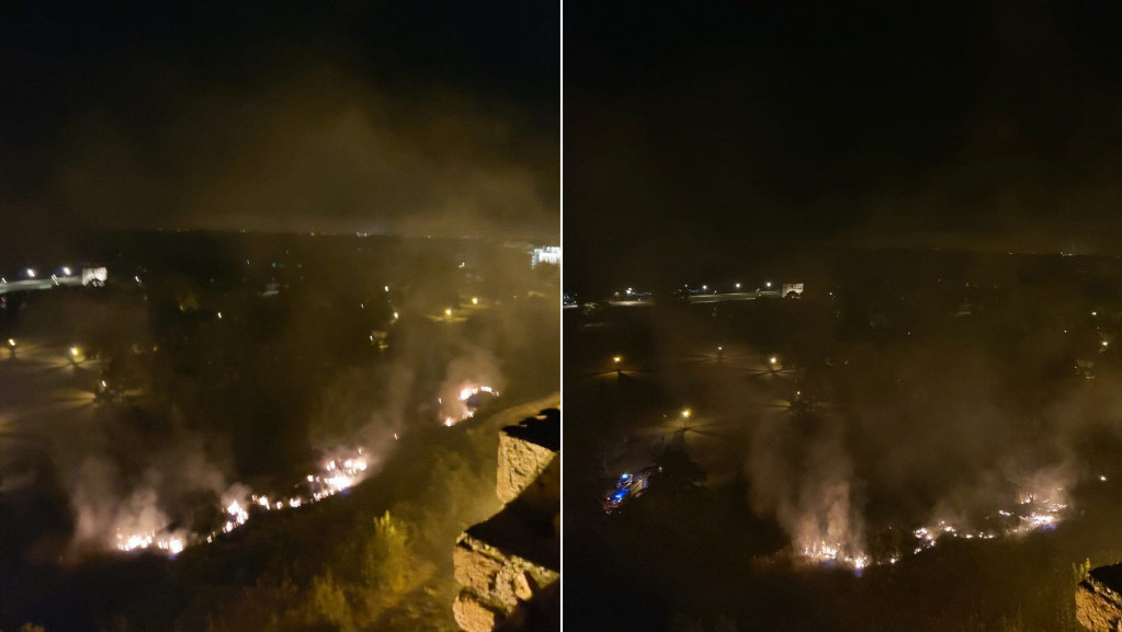 Požar na Kalemegdanu: Policija i vatrogasci na terenu