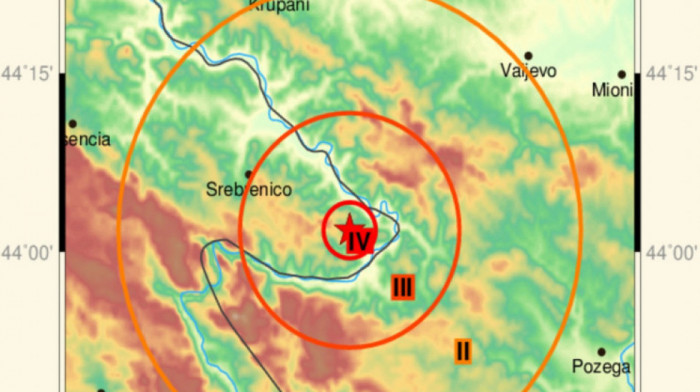Zemljotres kod Bajine Bašte