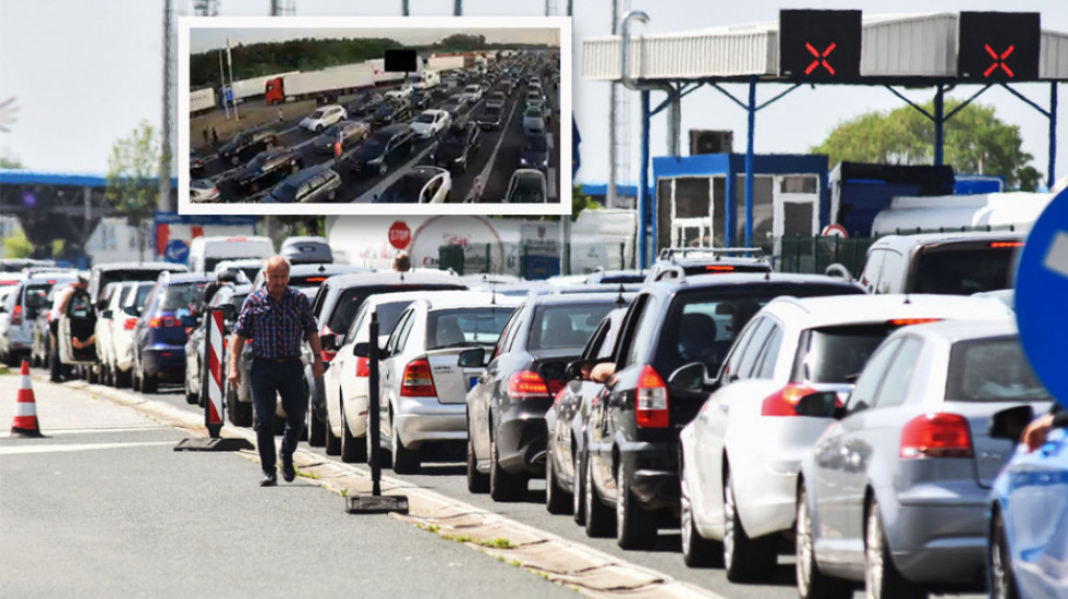 Najveće gužve na prelazu Horgoš: Putnička vozila čekaju oko 90 minuta na izlazu, teretna i do četiri sata