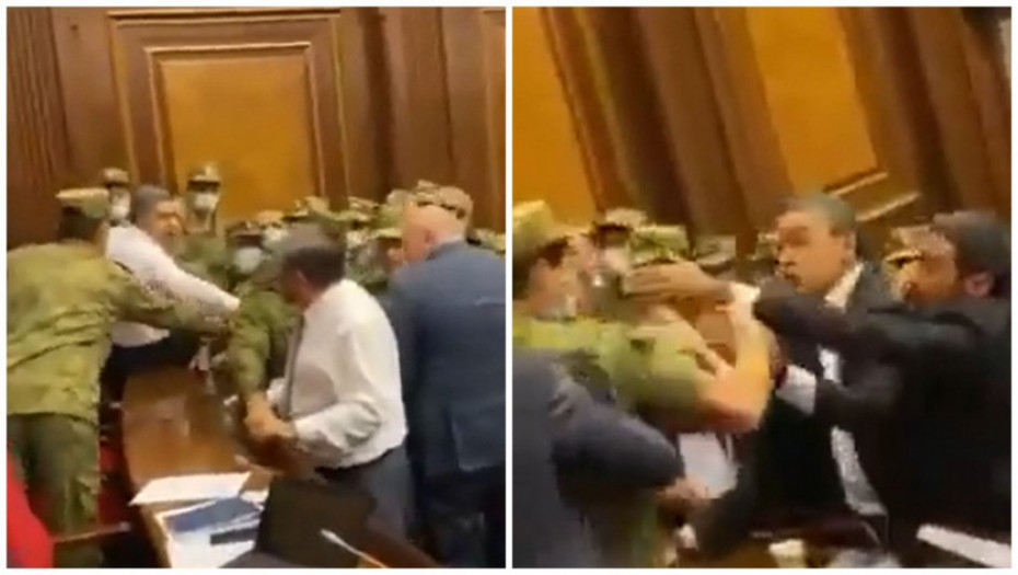Tuča poslanika vlasti i opozicije u jermenskom parlamentu