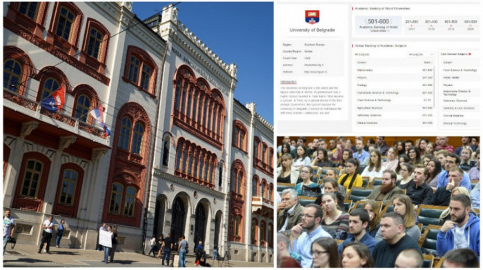 Prvi put ni u prvih 500: Šta je razlog pada Beogradskog univerziteta na Šangajskoj listi