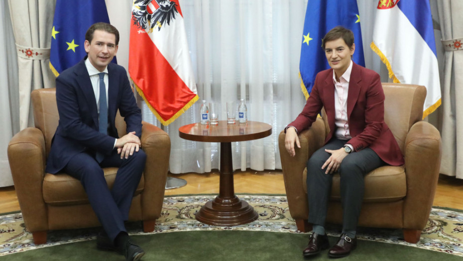 Brnabić se zahvalila austrijskom premijeru na podršci u procesu EU integracija
