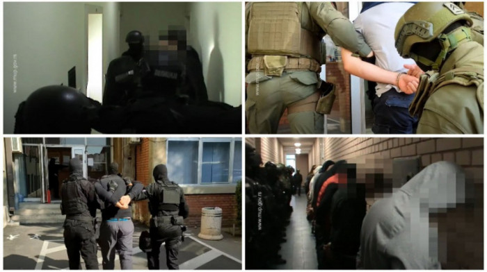 Narkotici, oružje i 50.000 evra: MUP objavio snimak hapšenja 13 osoba nakon ubistva telohranitelja u Novom Sadu