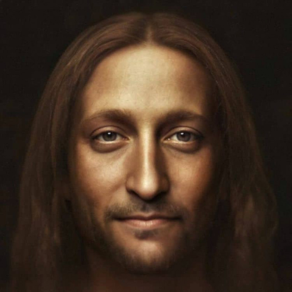 Isus (prema delu Leonarda da Vinčija Salvator Mundi)
