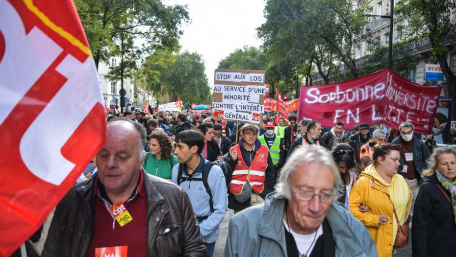 Protesti sindikata u Francuskoj zbog niskih plata i visokih cena