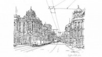 Beograd vrhom pera: Izložba crteža italijanskog umetnika Guljelma Botera