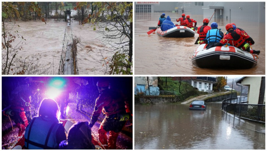 Besana noć u BiH: Nakon što su se reke izlile iz korita smiruje se stanje sa poplavama, evakuisani ugroženi