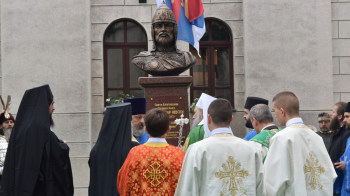 Otkrivena bista Aleksandra Nevskog u Beogradu: "Bog nije u snazi, nego u istini"