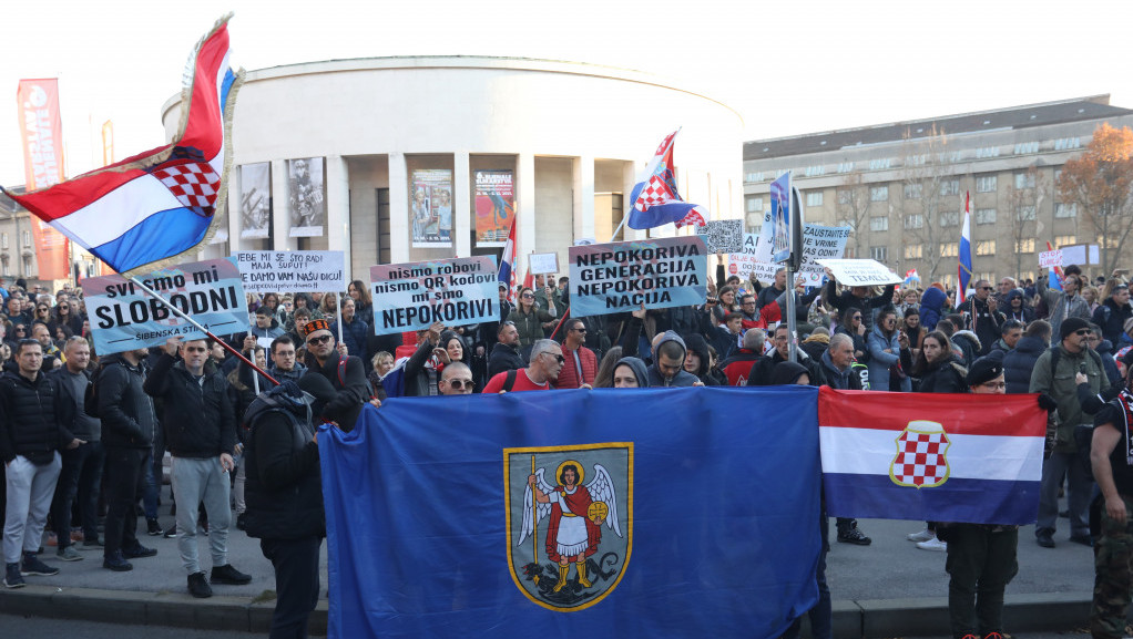 Policija traga za organizatorima neprijavljenog protesta protiv kovid mera u Zagrebu