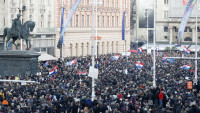 Protest protiv kovid potvrda i epidemioloških mera u Zagrebu