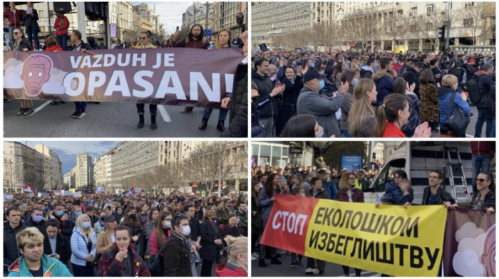 Održan protest protiv zagađenja u Beogradu, okupljeni šetali do "Batuta"