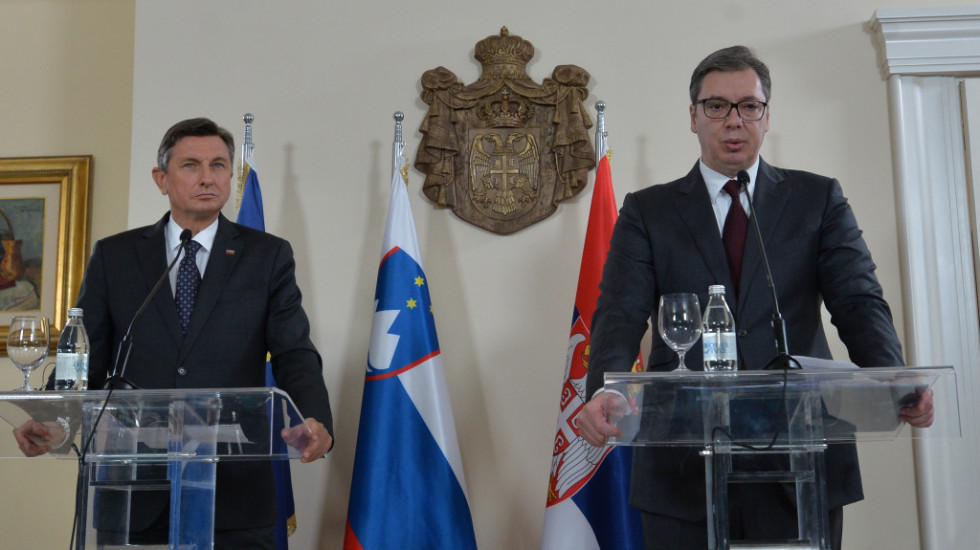 Vučić: Otvoreno smo razgovarali o svim problemima, Pahor: Izjave o promeni granica ugrožavaju mir u regionu