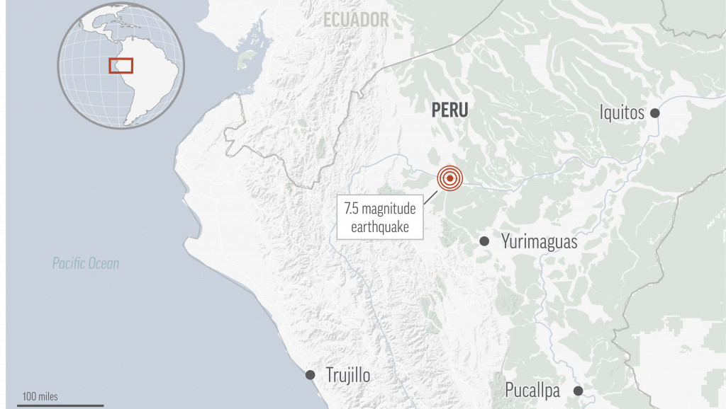 Snažan zemljoters pogodio Peru, ima povređenih
