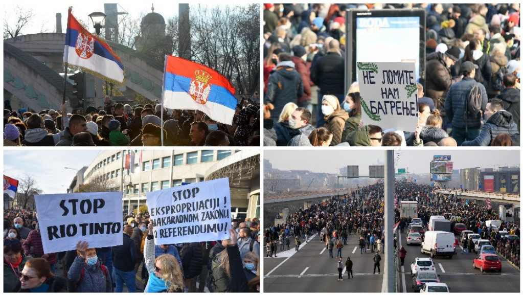 Protesti širom Srbije: Dvočasovna blokada ključnih saobraćajnica, auto-puta i mostova, tuča u Novom Sadu