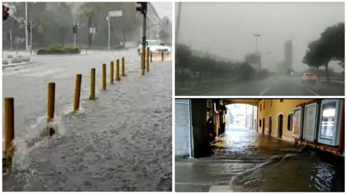 Poplave na ulicama Splita, zatvoreni neki putevi u Dalmaciji