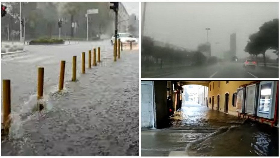 Poplave na ulicama Splita, zatvoreni neki putevi u Dalmaciji