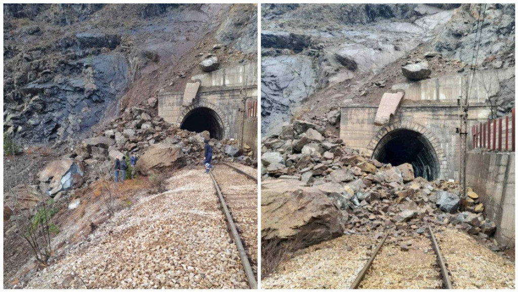 Zbog odrona u prekidu železnički saobraćaj između Zlatibora i Jablanice, zatrpana pruga