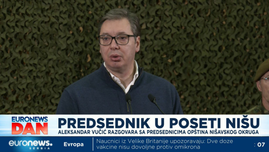 Vučić: Narastajuće tenzije u svetu daju nam zadatak da snažimo vojsku, još nemamo odluku o obaveznom vojnom roku