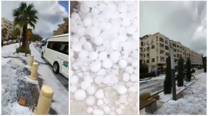 Grad veličine oraha i sneg padali u Hurgadi, turisti bežali sa plaža