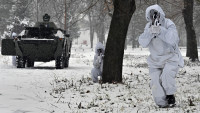 Pripadnici Oklopno-izviđačkog bataljona iskoristili sneg i niske temperature za redovnu taktičku obuku