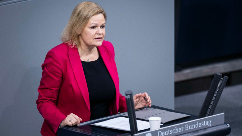 Ministarka unutrašnjih poslova: Nemačka neće isporučiti oružje Ukrajini