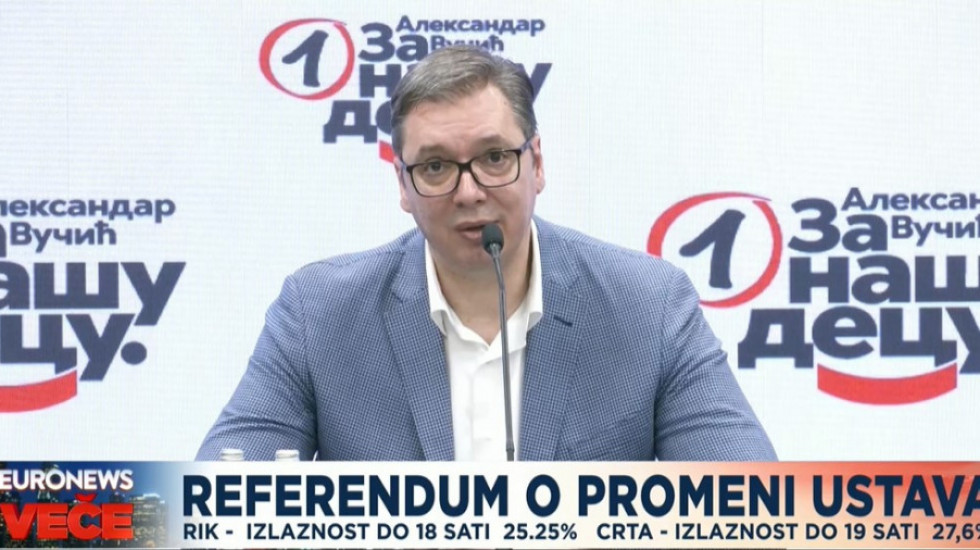Vučić o referendumu, rezultatu u Beogradu i izborima: Ako je ovo krah, nemam ništa protiv da svakog puta bude takav krah
