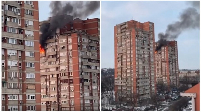 Lokalizovan požar u soliteru na Novom Beogradu, vatrogasci spasili jednu osobu