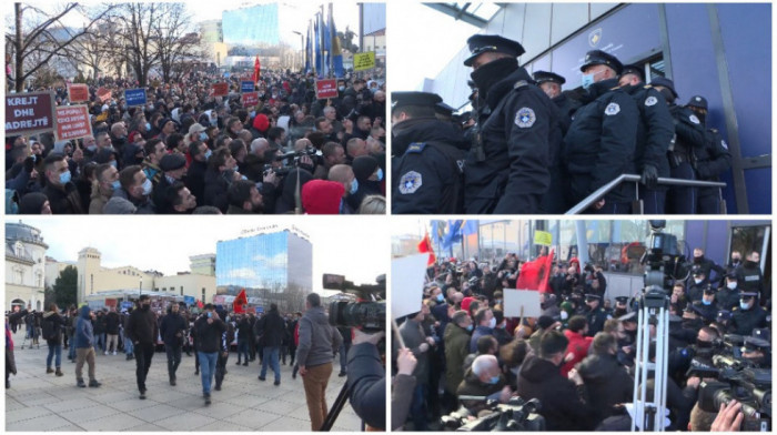 Protest zbog povećanja cene struje na Kosovu, došlo i do sukoba sa policijom (VIDEO)