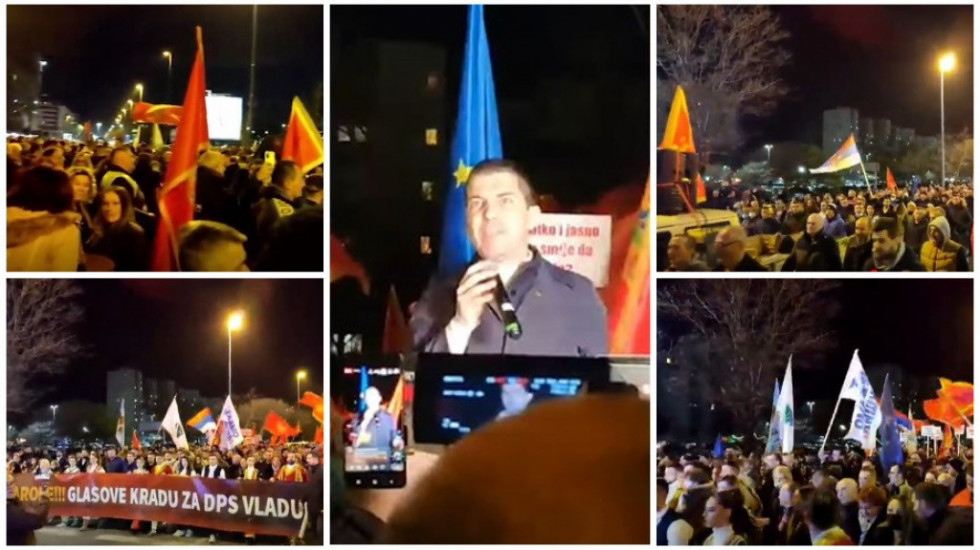Novi protest u Podgorici zbog najave formiranja manjinske vlade