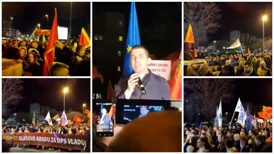 Protest u Podgorici zbog smene predsednika parlamenta, Bečić: Ovde smo da branimo izbornu volju