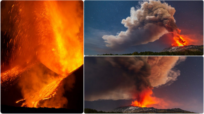 Proradio najaktivniji vulkan u Evropi: Erupcija lave obasjala nebo iznad Sicilije