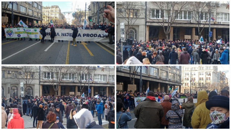 Protest u Beogradu, demonstranti traže zabranu eksploatacije litijuma i bora