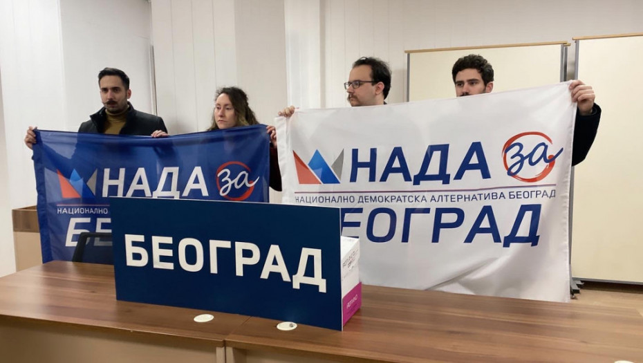 Proglašena izborna lista koalicije NADA za izbore u Beogradu