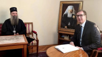 Vučić se sastao sa patrijarhom Porfirijem, tema podrška izbeglicama iz Ukrajine