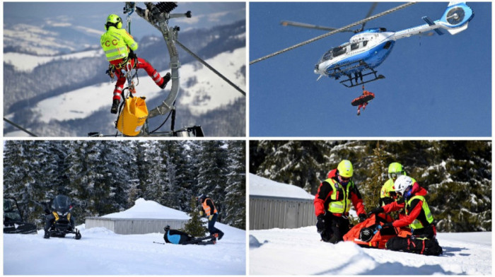 Helikopteri Vojske, GSS i radnici Skijališa u zajedničkoj vežbi na Kopaoniku: Spremni za spasavanje u zimskim uslovima