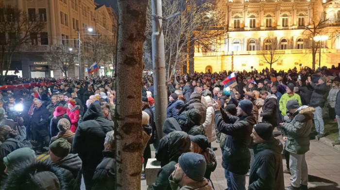 Ekstremno desničarske organizacije predvodile protest podrške Rusiji u Beogradu