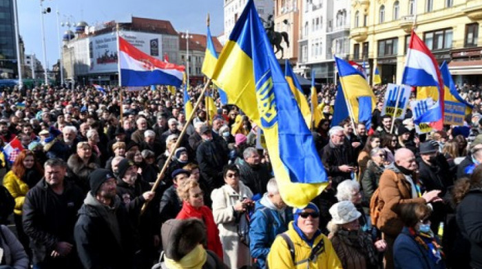 Skupovi podrške Ukrajini u Hrvatskoj, protestovali i Rusi koji žive u Puli