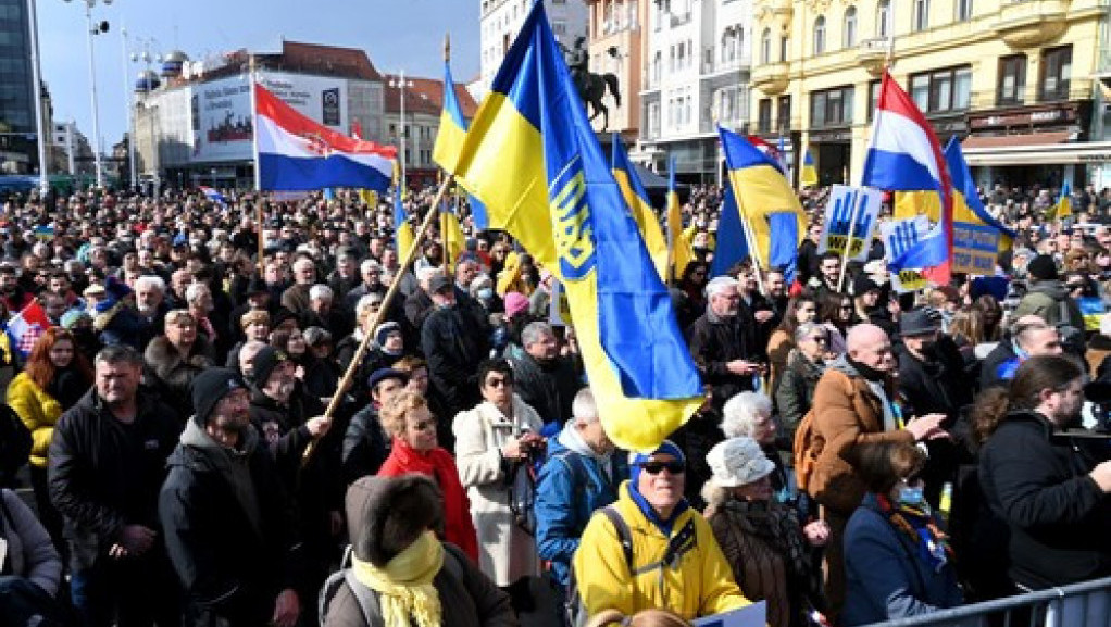 Skupovi podrške Ukrajini u Hrvatskoj, protestovali i Rusi koji žive u Puli