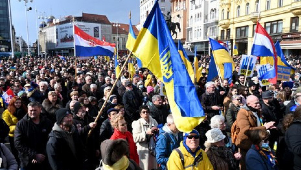 Skupovi podrške Ukrajini u Hrvatskoj, protestovali i Rusi koji žive u Puli