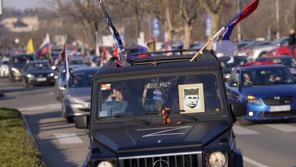 Vožnja podrške Rusiji beogradskim ulicama