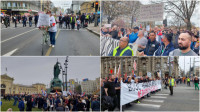 Protest pijačnih radnika u Beogradu: Okupljeni stigli do Predsedništva, nakratko blokiran saobraćaj na Slaviji