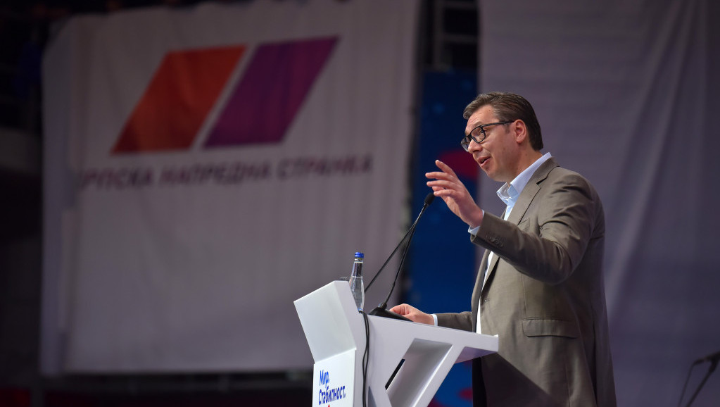 Vučić na predizbornom skupu u Nišu: U junu početak izgradnje brze pruge